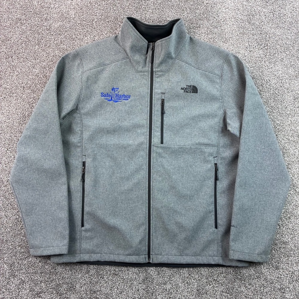 The North Face Apex Barrier Soft Shell Jacket Mens XL Gray Company Logo NF0A3LGT